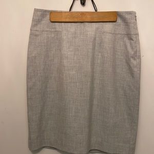 The Limited Cream/Gray Lined Skirt Side Zipper Size 8